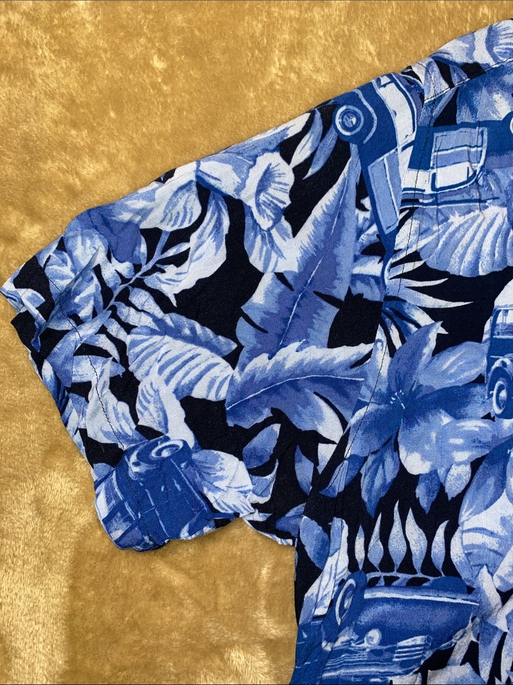 Panama Jack vintage Tropical Car Print Short-Sleeve Shirt - Picture 5 of 5